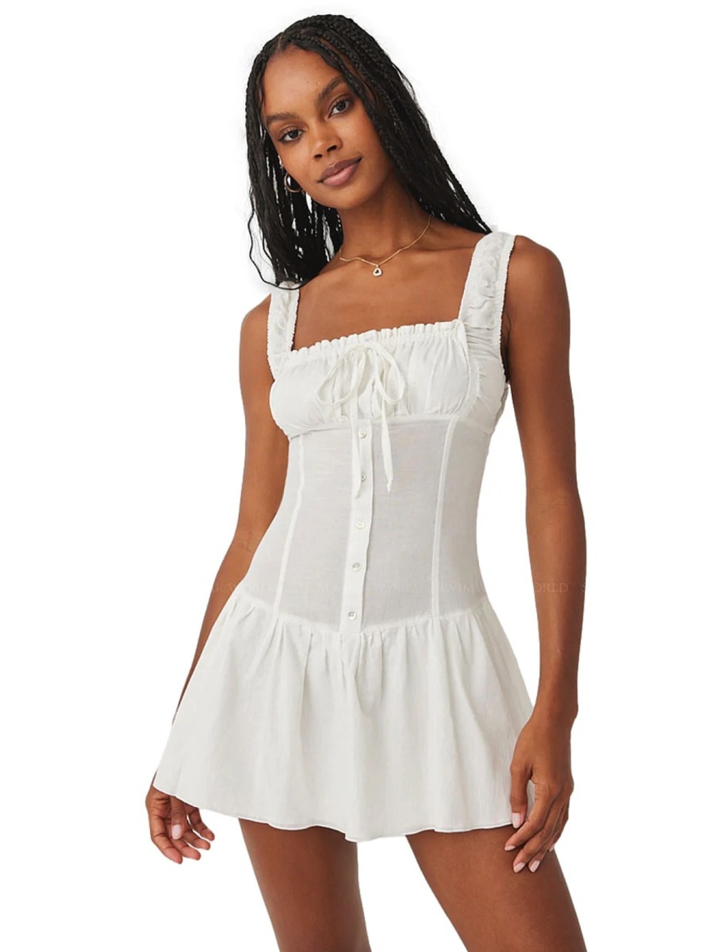 Christa Ruffle Mini Dress